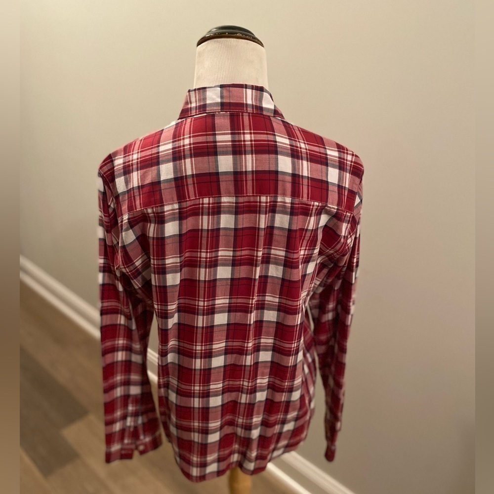 Garnet Hill Plaid Button Down Women’s Shirt | Size 8 - Picture 2 of 5